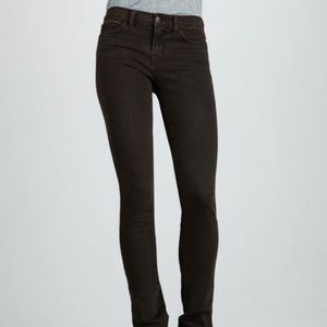 J Brand | 912 Pencil-Leg Jeans in “Noir Brown”